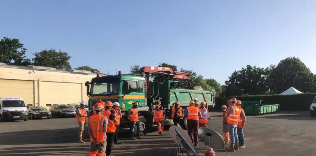 Balisage chantier sur voie de circulation